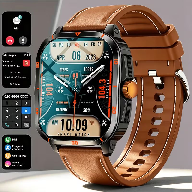 2026 Smart Men's Watch/Bracelet - Wireless Calling/Texting/Multiple Sports Modes/Remote Camera Control/Fitness Tracker, Compatible with iPhone and Android, USB Charging, Smart Interconnection, Modern Style, Clear Screen Display, Suitable as a Holiday